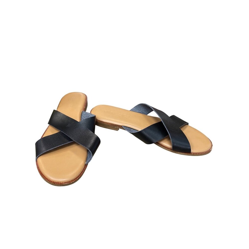 Cynthia Rowley wms black peep open slip pon sandals sz 9.5 SKU 9903